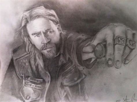 Jax Teller Graphite On Paper By Troy Parsons Portrait Tattoo