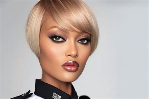 Premium Photo Closeup Portrait Of A Beautiful Blonde Woman With Professional Makeup And Hairstyle