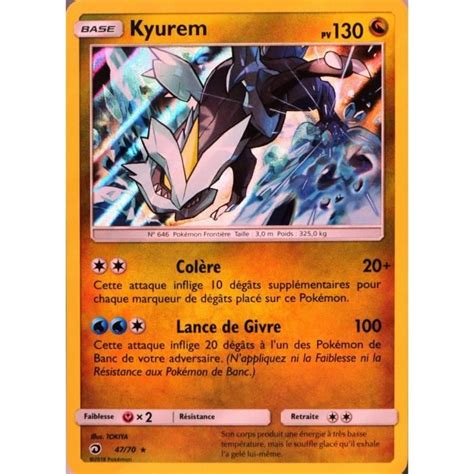 Carte Pokémon 47 70 Kyurem 130 PV HOLO SL7 5 Majesté des Dragons