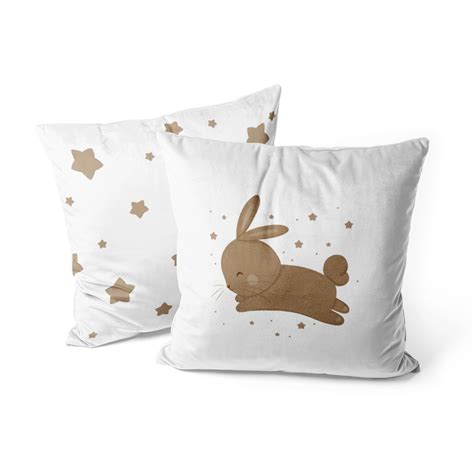 Poszewka dla dzieci BUNNY BLISS wzór D249 gwiezdne zajączki 45 x 45