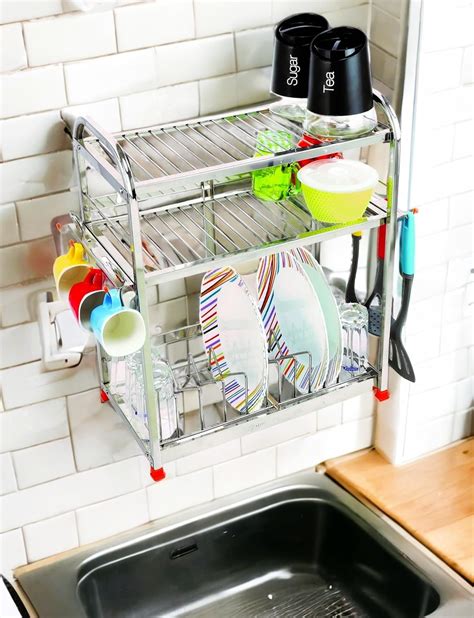 Amol Premium Stainless Steel Dish Rack Utensils Stand Kitchen Rack