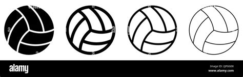 Icono De Bola De Voleibol Ilustración Vectorial Conjunto De Iconos