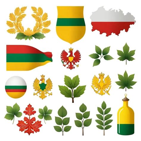 Premium Vector | A collection of different symbols including the flags ...