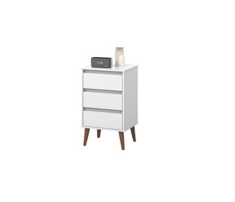 Mesa De Cabeceira Retro Wood Branco Ej M Veis M Veis Livre