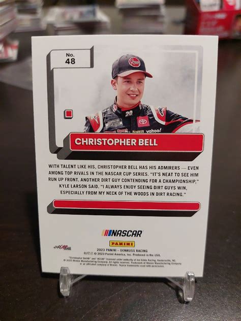 2023 Donruss Racing Christopher Bell Blue Border Parallel 199 And Base