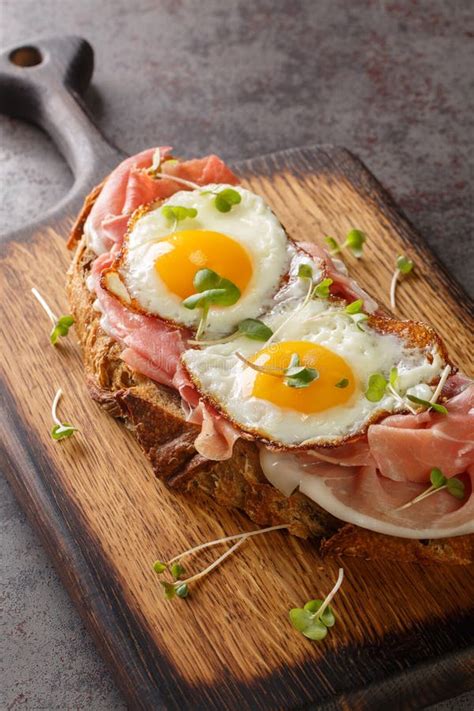 German Sandwich With Mett Ground Pork Bun And Raw Meat With Onion And