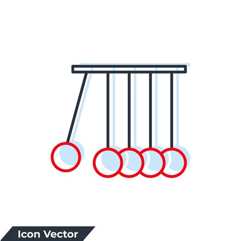 Culla Di Newton Illustrazione Vettoriale Del Logo Dell Icona Del