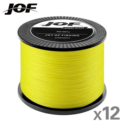 JOF New X12 Super Strong 12 Strands Braided Fishing Line 300M 500M