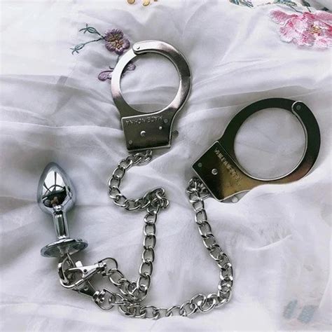 BDSM Butt Anal Plug With Handcuffs Master Slave Toy Bondage MATURE Etsy