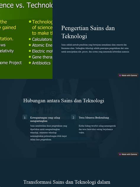 pengertian sains  teknologi