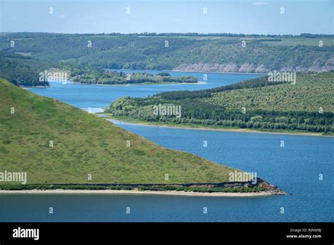 Dniester river, Ukraine, high angle view Stock Photo - Alamy