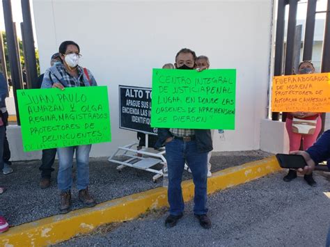 En la Huasteca manifestaciones contra el Poder Judicial Almazán Cué y