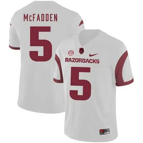 A White Football Jersey With The Number On It