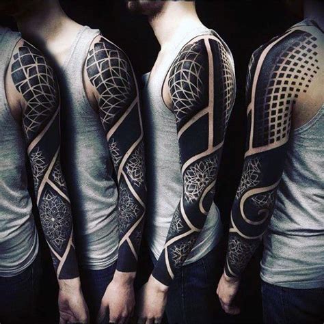 75 Black and White Tattoos for Men | Mens black out tattoo, Negative