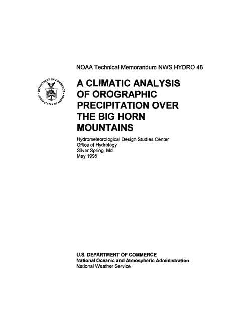 Fillable Online Noaa Technical Memorandum Nws Hydro Fax Email Print