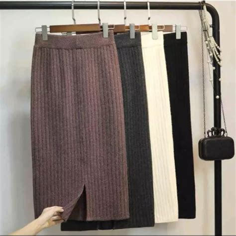 jual rok span rajut jumbo bahan knit premium  bb kg shopee indonesia