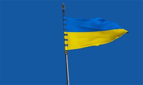 Premium Photo Ukrainian State Flag Yellow And Blue National Flag