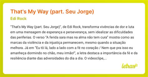 That's My Way Significado