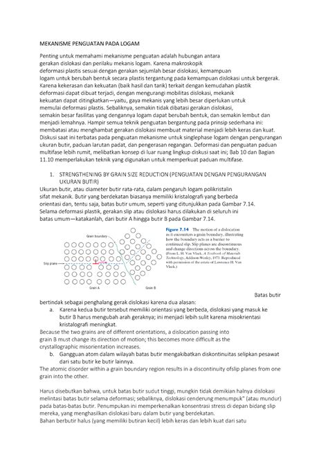 Mekanisme Penguatan Pada Logam Mekanisme Penguatan Pada Logam Penting