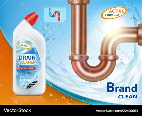 bottle  drain cleaner royalty  vector image