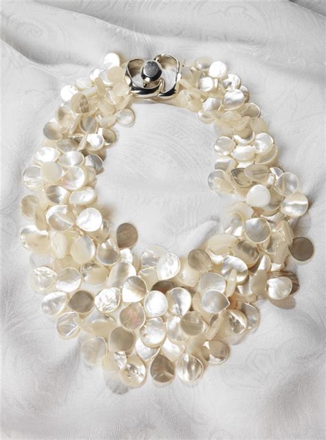 White Mother Of Pearl Necklace The Ben Silver Collection