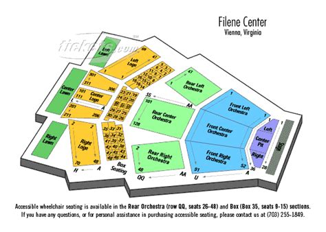 Wolf Trap Seating Chart Loge | Bruin Blog