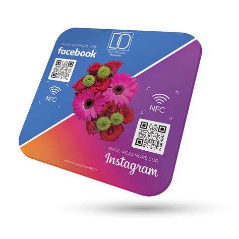 Plaque Nfc Duo Facebook Instagram Personnalis E Maplaque Nfc