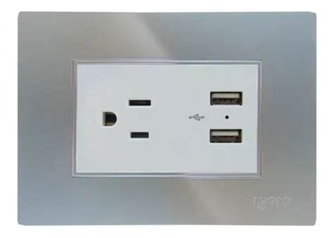 Toma Corriente Sencillo 125v 15a 2 Puertos Usb Igoto MercadoLibre