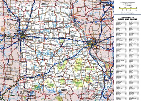Large detailed roads and highways map of Missouri state with national ...