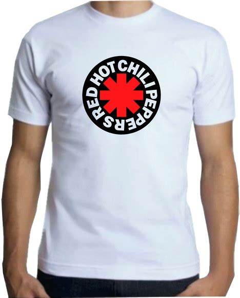 Camiseta Adulto Branca Banda Red Hot Chili Peppers Elo