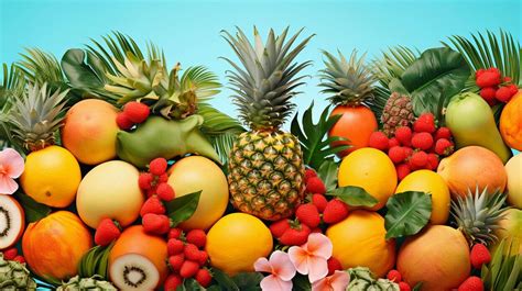 tropical fruit background