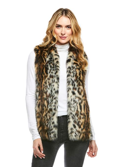 Grey Wolf Faux Fur Hook Vest Fabulous Furs