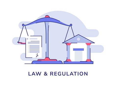 Premium Vector Law And Regulation Balance Scale