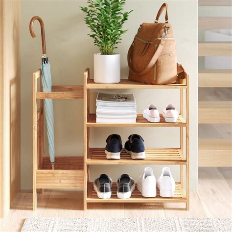 Bamboo Entryway 8 Pair Shoe Rack The Best Organizers From Wayfair