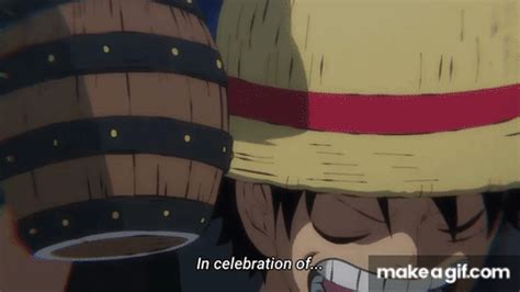 Straw Hats Make a Toast on jimbei’s Arrival (Luffy sings) Onigashima on Make a GIF