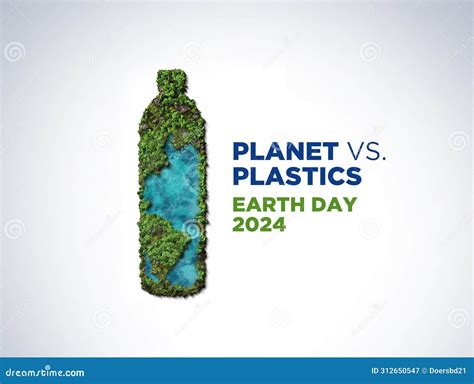 Planet Vs Plastics Earth Day Concept D Tree Background Stock