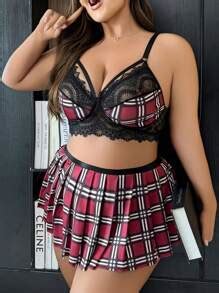 Classic Sexy Pcs Plus Size Sexy Lace Patchwork Lingerie Set For Sale Australia New Collection