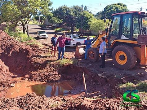 Obras Prefeito Junior Tavian Acompanha Avan O Importante Na Obra De