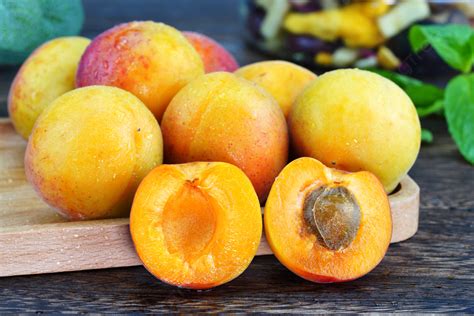 photography  fresh fruit yellow apricot background fresh fruit