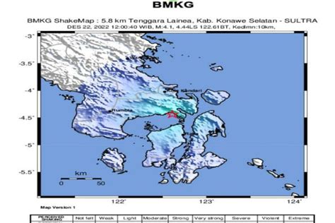 Bmkg Sebut Gempa Dangkal Guncang Lainea Konawe Selatan Sultra Antara