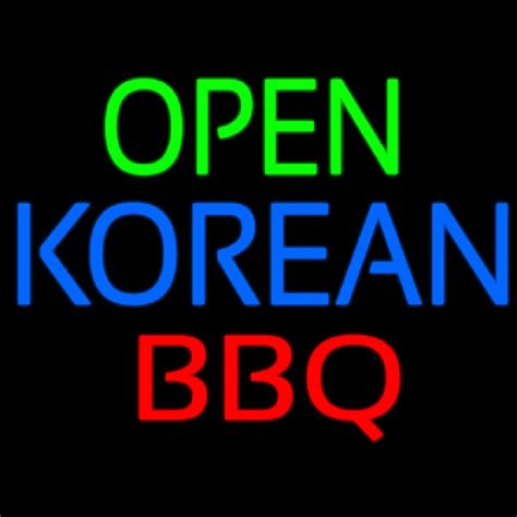 Custom Open Korean Bbq Neon Sign Usa Custom Neon Signs Shop Neon