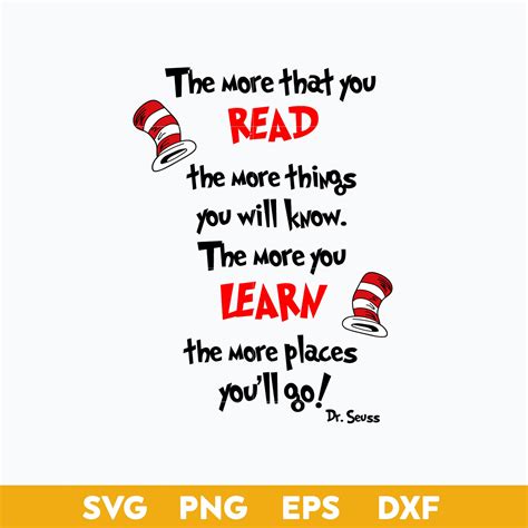 You Read The More You Know Svg Dr Seuss Svg Dr Seuss Quotes Svg Artofit