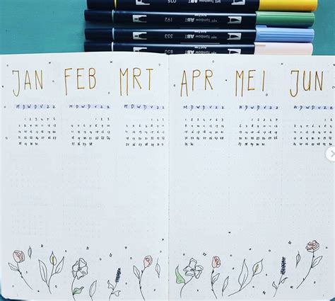 Full Year Bullet Journal Spreads Tropicalexpressllc