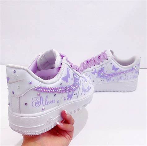 Quinceñera Sneakers Shoes Airforce1 Zapatos De Quinceñera Etsy