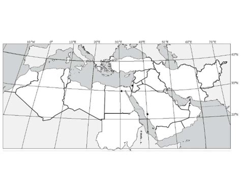 Southwest Asia & North Africa Political Map Quiz