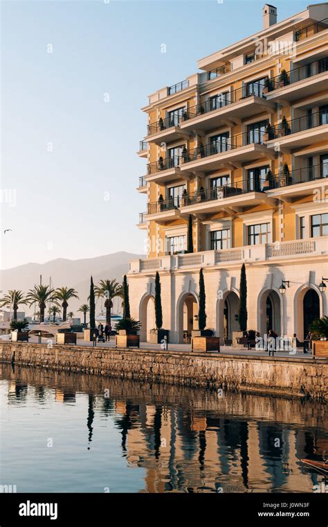 Regent Hotel, Tivat, Montenegro Porto Montenegro marina Stock Photo ...