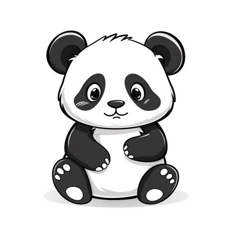 Premium Photo A Cartoon Panda Bear Sitting On The Ground With His