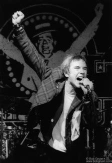 Johnny Rotten Of The Sex Pistols With Arm Up On Stage At Kingfish Club Baton Rouge La January