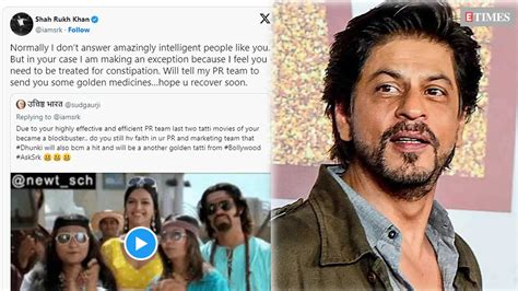 Shah Rukh Khan Gives A Witty Response To Troll Calling Jawan And