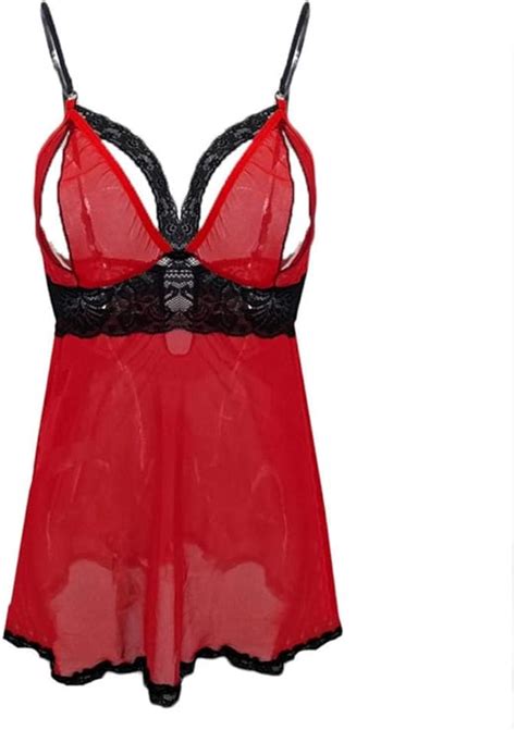 Women Sexy Teddy Lingerie Nightwear Strap Dress Sexy Women Plus Size Lingerie Lace Red Babydolls